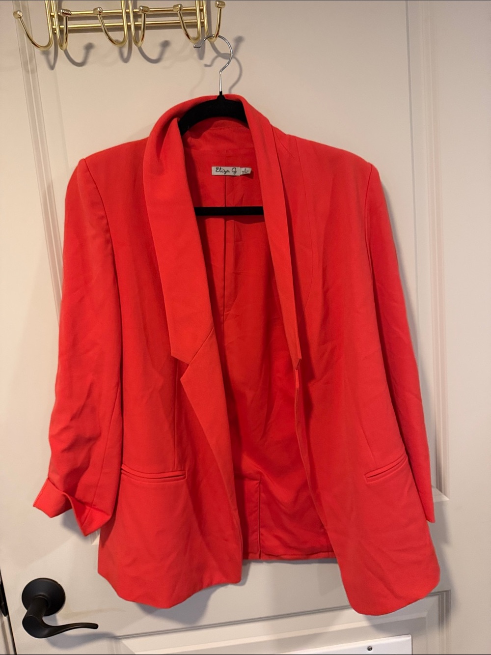 Red Open-Front Women's Blazer Jacket - Picture 1 of 2